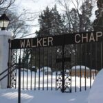 Walker Chapel Historic Cemetery Gate in Winter